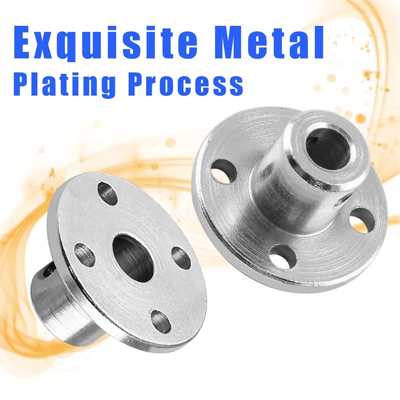 Bivethoi 4 Pcs Rigid Flange Shaft Coupling, 5mm High Hardness Metal Guide Coupler, Bearing Fittings Motor Connector with Some M3 Fastening Screw 1 Pcs Hex Wrench for DIY Handmade Model - Image 4